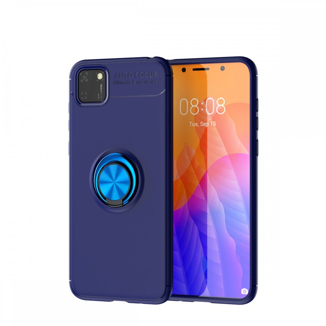  Huawei Y5P Kılıf Range Yüzüklü Silikon - Mavi