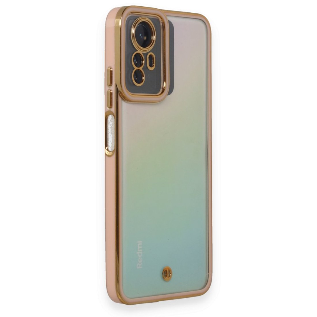 Xiaomi Redmi Note 12S Kılıf Liva Lens Silikon - Pudra