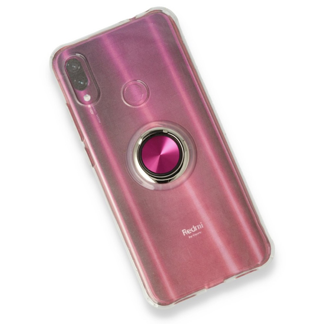  Xiaomi Redmi Note 7 Pro Kılıf Gros Yüzüklü Silikon - Pembe