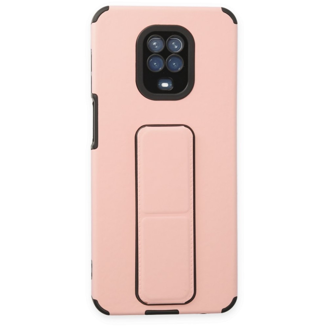  Xiaomi Redmi Note 9S Kılıf Mega Standlı Silikon - Pudra
