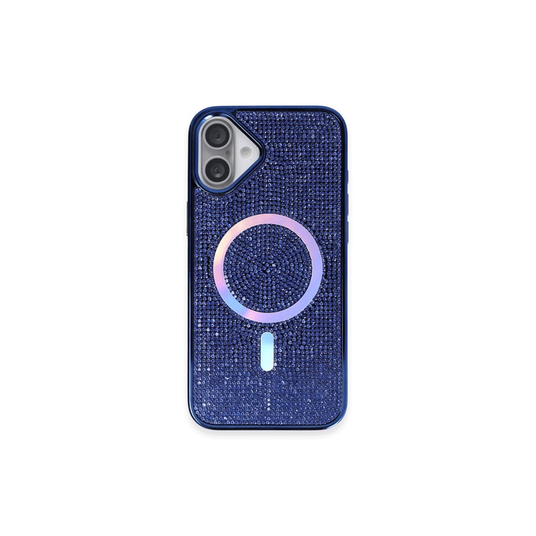  iPhone 16 Kılıf Diamond Magsafe Kapak - Lacivert