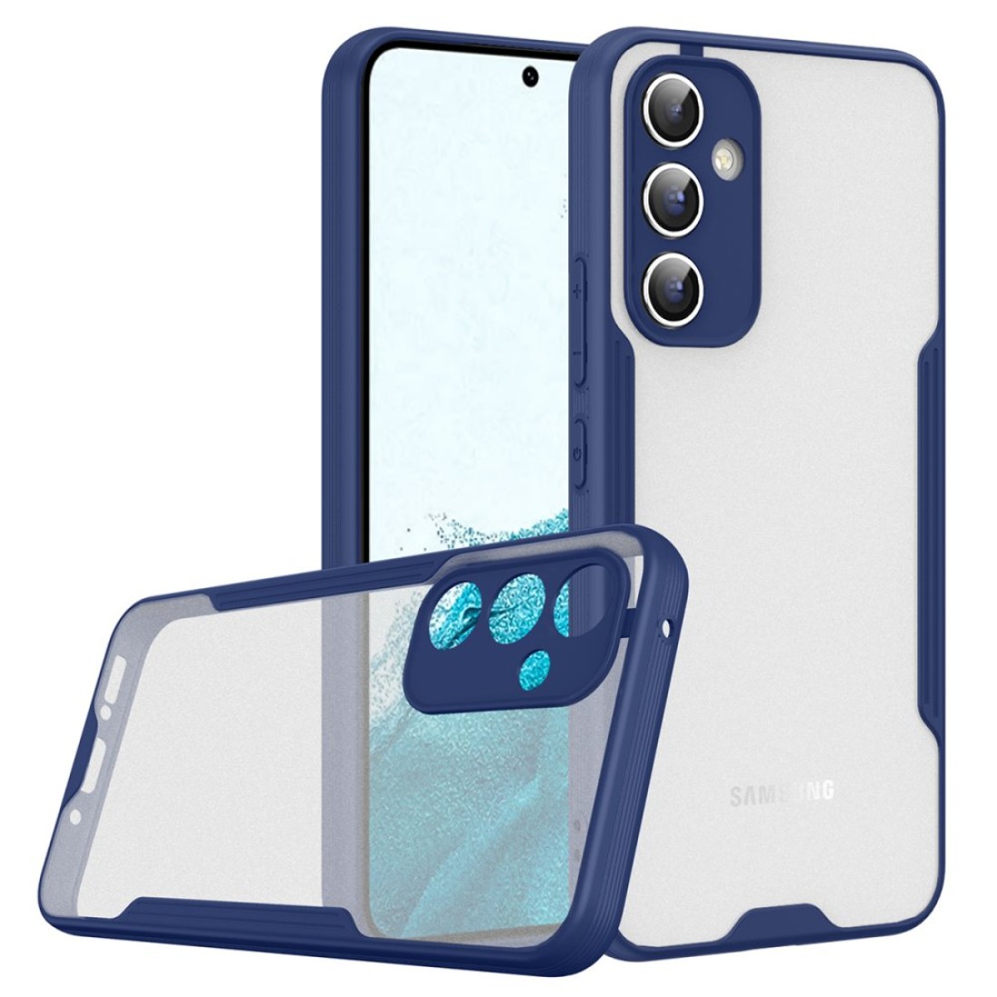  Samsung Galaxy A24 4G Kılıf Platin Silikon - Lacivert