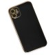  iPhone 12 Kılıf Volet Silikon - Siyah