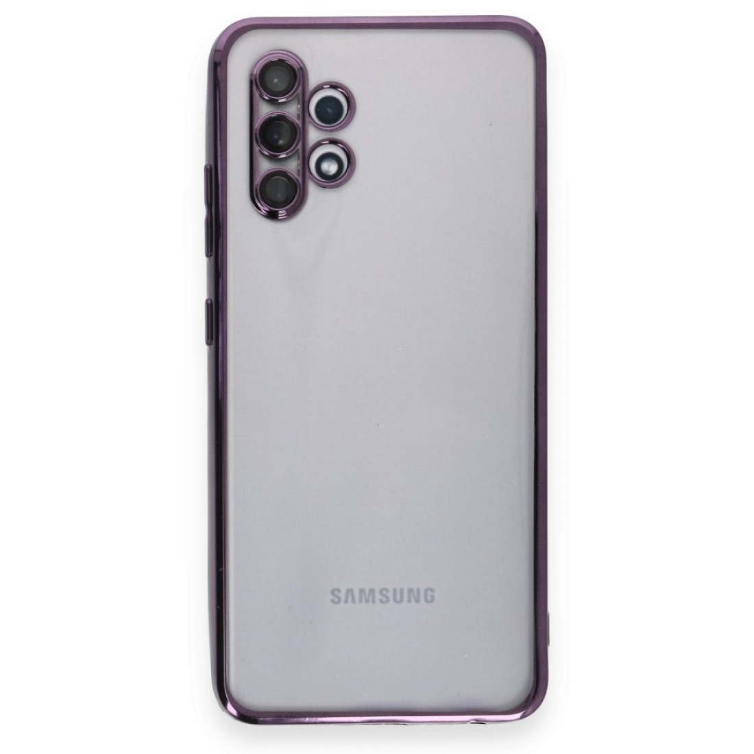 Samsung Galaxy A32 Kılıf Razer Lensli Silikon - Mor Samsung Galaxy A32 Kılıf Razer Lensli Silikon - Mor
