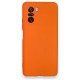  Xiaomi Redmi K40 Kılıf Nano içi Kadife Silikon - Turuncu
