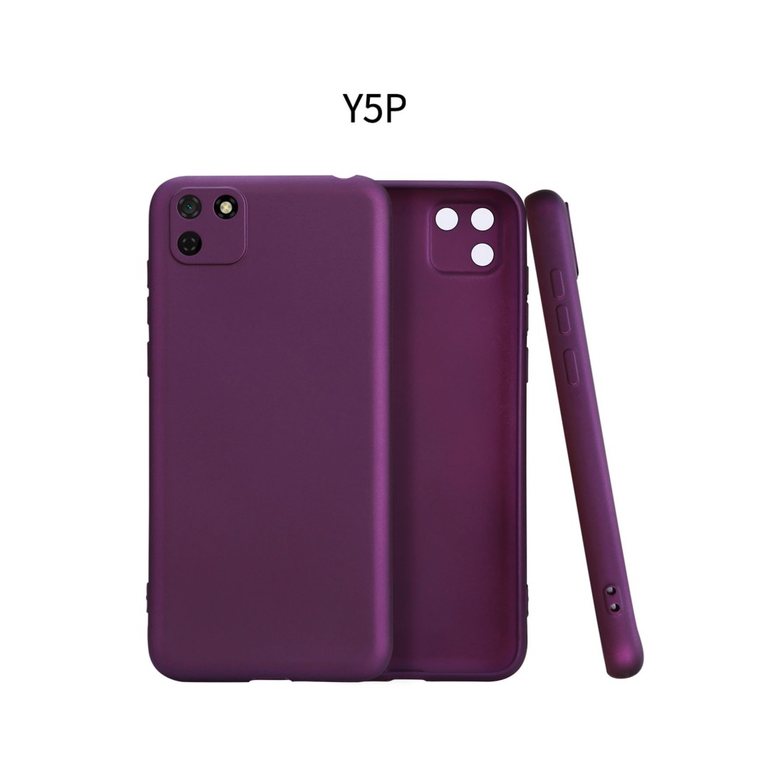  Huawei Y5P Kılıf First Silikon - Mürdüm