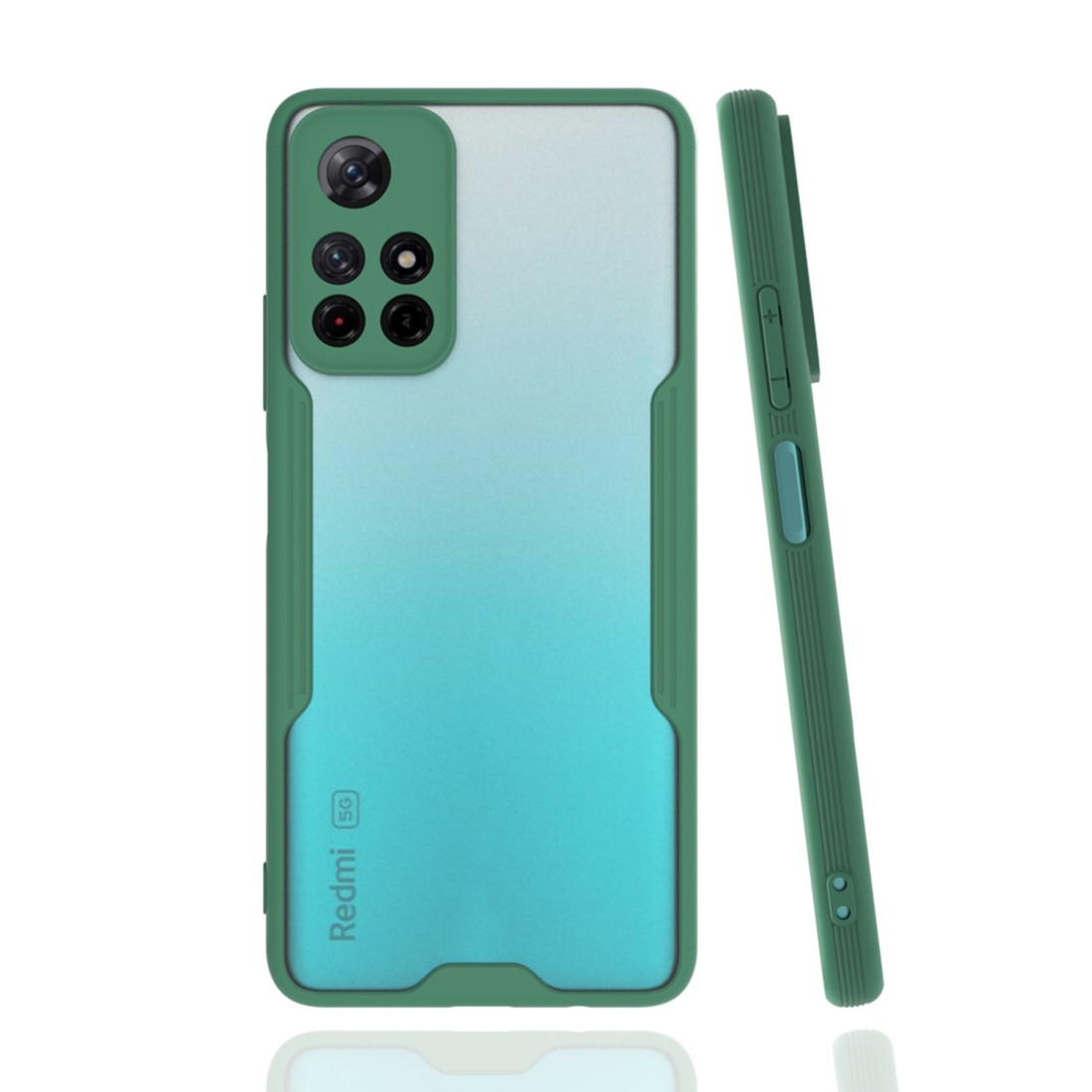  Xiaomi Redmi Note 11T Kılıf Platin Silikon - Yeşil