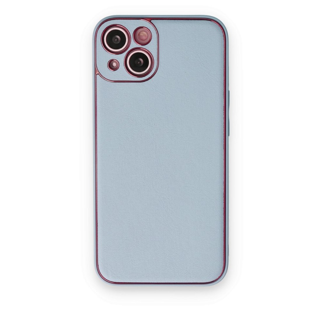  iPhone 14 Plus Kılıf Coco Deri Silikon Kapak - Sky Blue