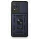 Samsung Galaxy A12 Kılıf Pars Lens Yüzüklü Silikon - Lacivert