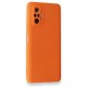 Xiaomi Redmi Note 10 Pro Kılıf Nano içi Kadife Silikon - Turuncu Xiaomi Redmi Note 10 Pro Kılıf Nano içi Kadife Silikon - Turuncu