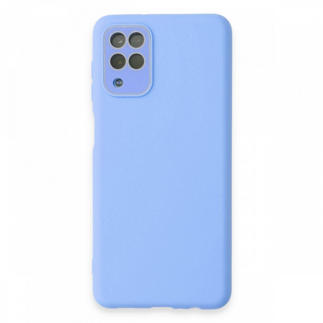  Samsung Galaxy M32 Kılıf Lansman Glass Kapak - Mavi