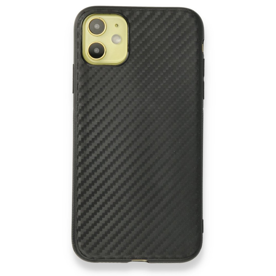  iPhone 12 Kılıf Carbonix Silikon - Siyah