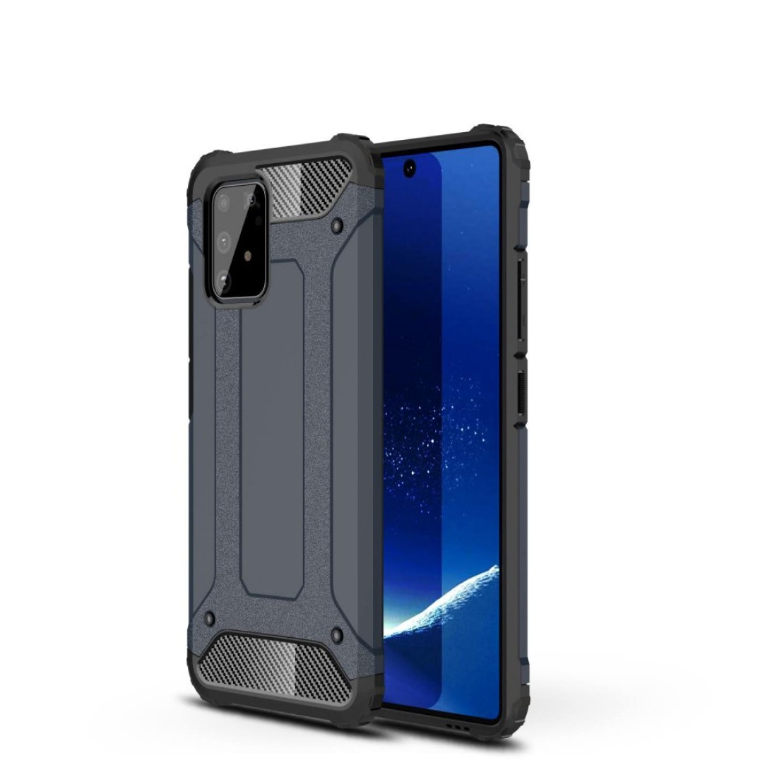  Samsung Galaxy A91 / S10 Lite Kılıf Tank Silikon Kapak - Lacivert