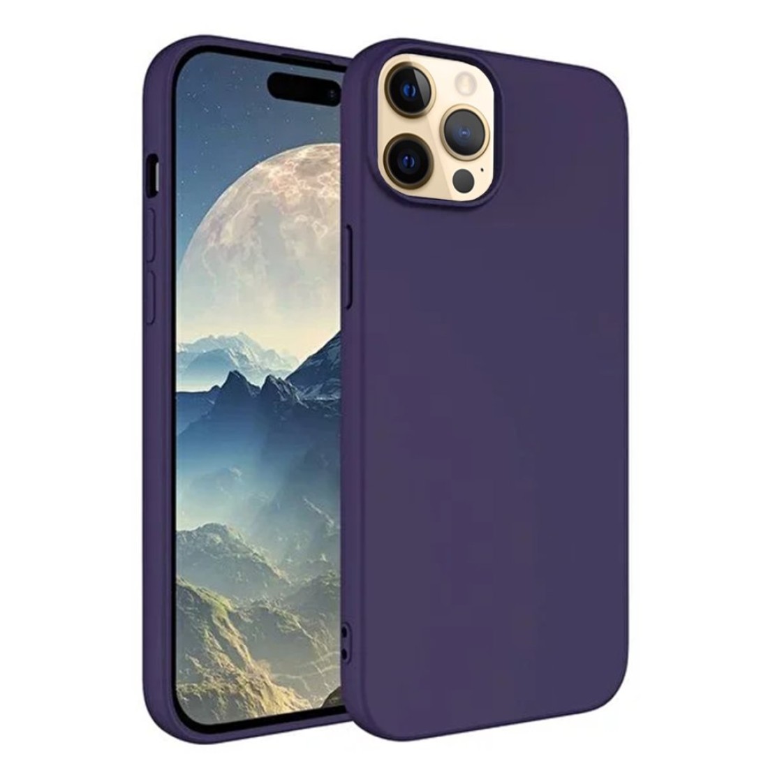  iPhone 12 Pro Kılıf First Silikon - Mürdüm