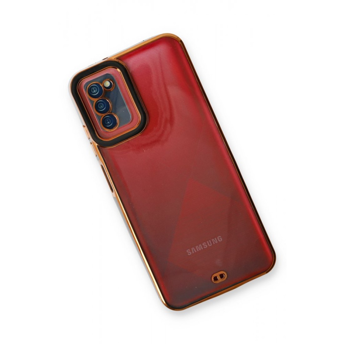  Samsung Galaxy A03S Kılıf Liva Lens Silikon - Siyah