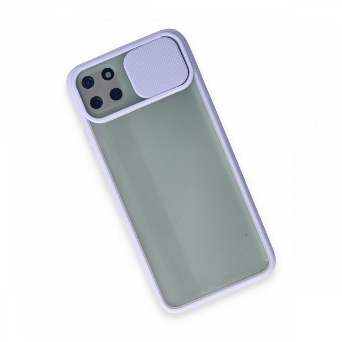  Realme C11 Kılıf Palm Buzlu Kamera Sürgülü Silikon - Lila