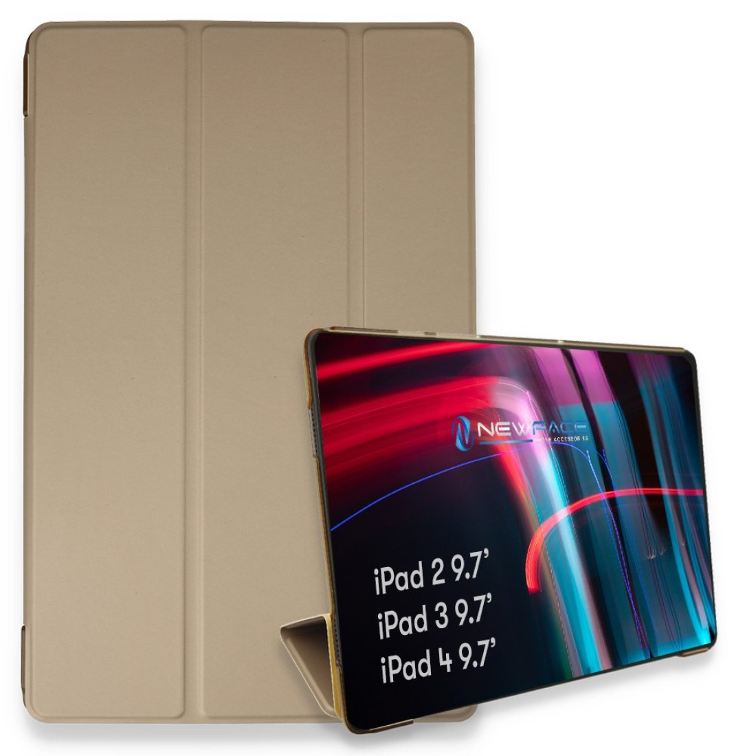  iPad 2 9.7 Kılıf Tablet Smart Kılıf - Gold