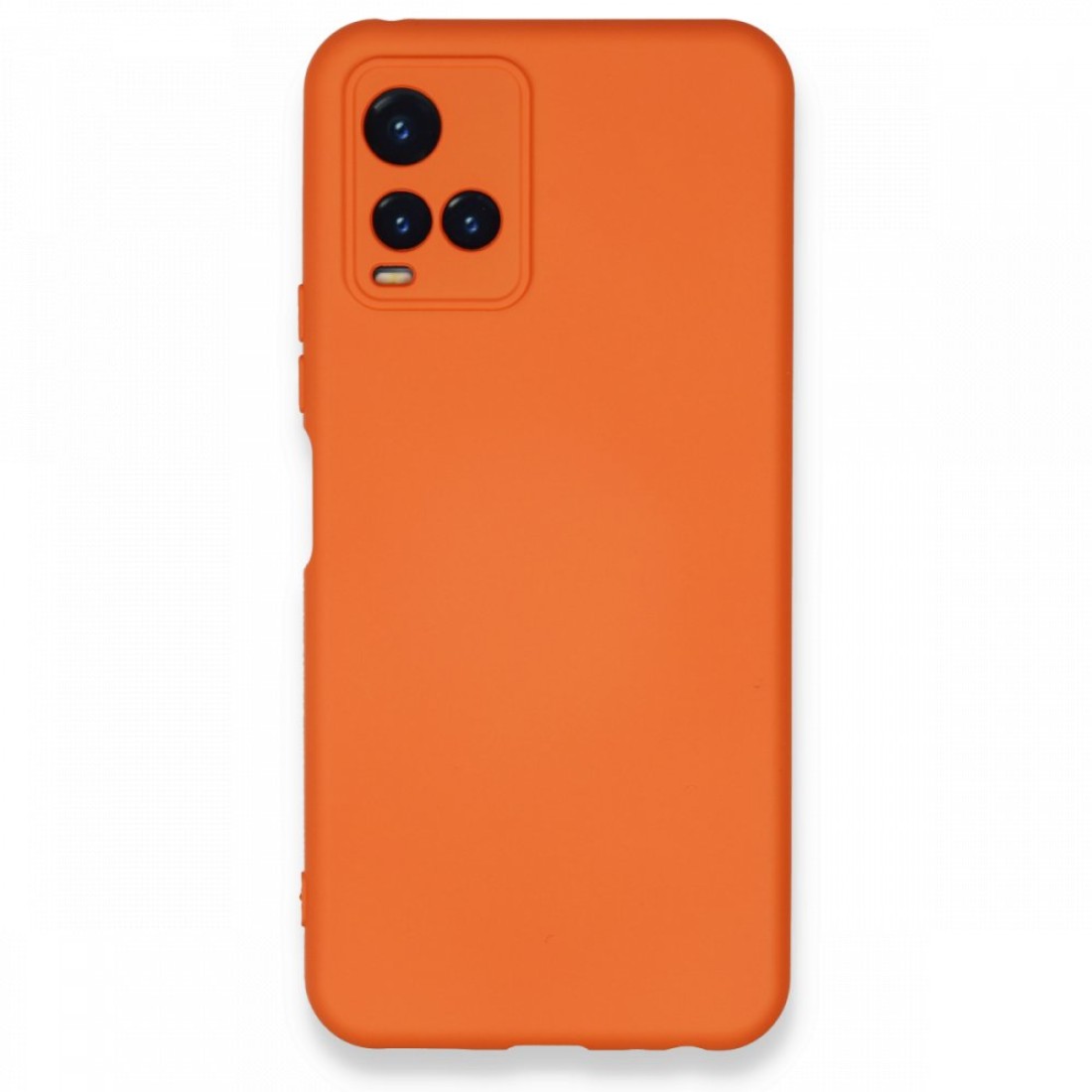  Vivo Y21S Kılıf Nano içi Kadife Silikon - Turuncu