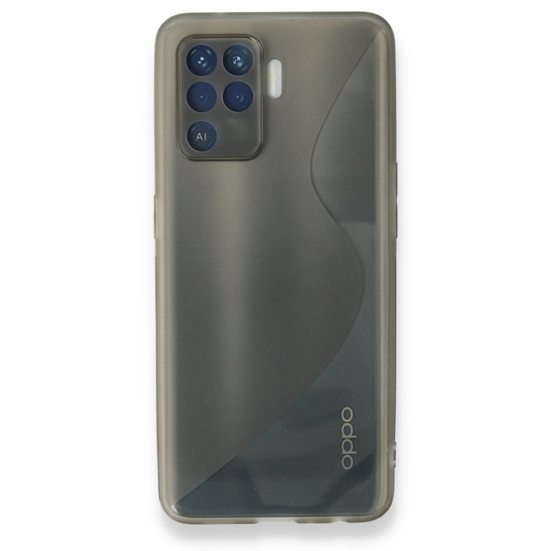  Oppo Reno 5 Lite Kılıf S Silikon - Gri