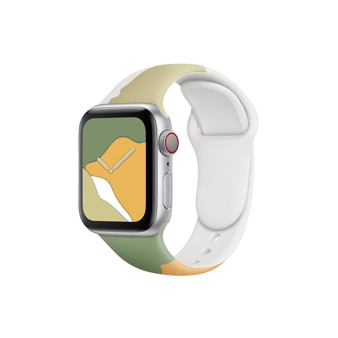  Apple Watch 38mm KR407 Kamuflaj Silikon Kordon - Desen 5