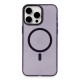  iPhone 15 Pro Max Kılıf Anka PC Magneticsafe Sert Metal Kapak - Mor