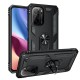  Xiaomi Redmi K40 Kılıf Sofya Yüzüklü Silikon Kapak - Siyah