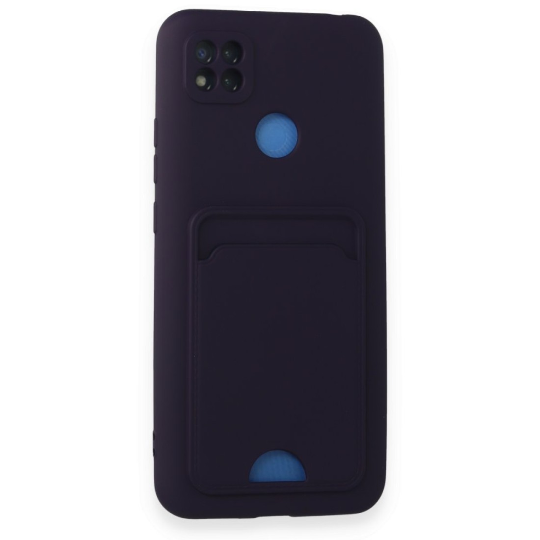  Xiaomi Redmi 9C Kılıf Kelvin Kartvizitli Silikon - Derin Mor