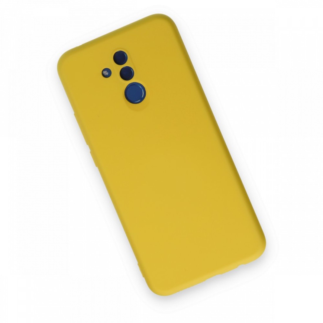  Huawei Mate 20 Lite Kılıf Nano içi Kadife Silikon - Sarı
