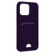  iPhone 14 Pro Max Kılıf Kelvin Kartvizitli Silikon - Derin Mor