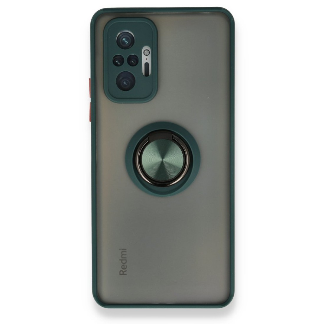  Xiaomi Redmi Note 10 Pro Kılıf Montreal Yüzüklü Silikon Kapak - Yeşil