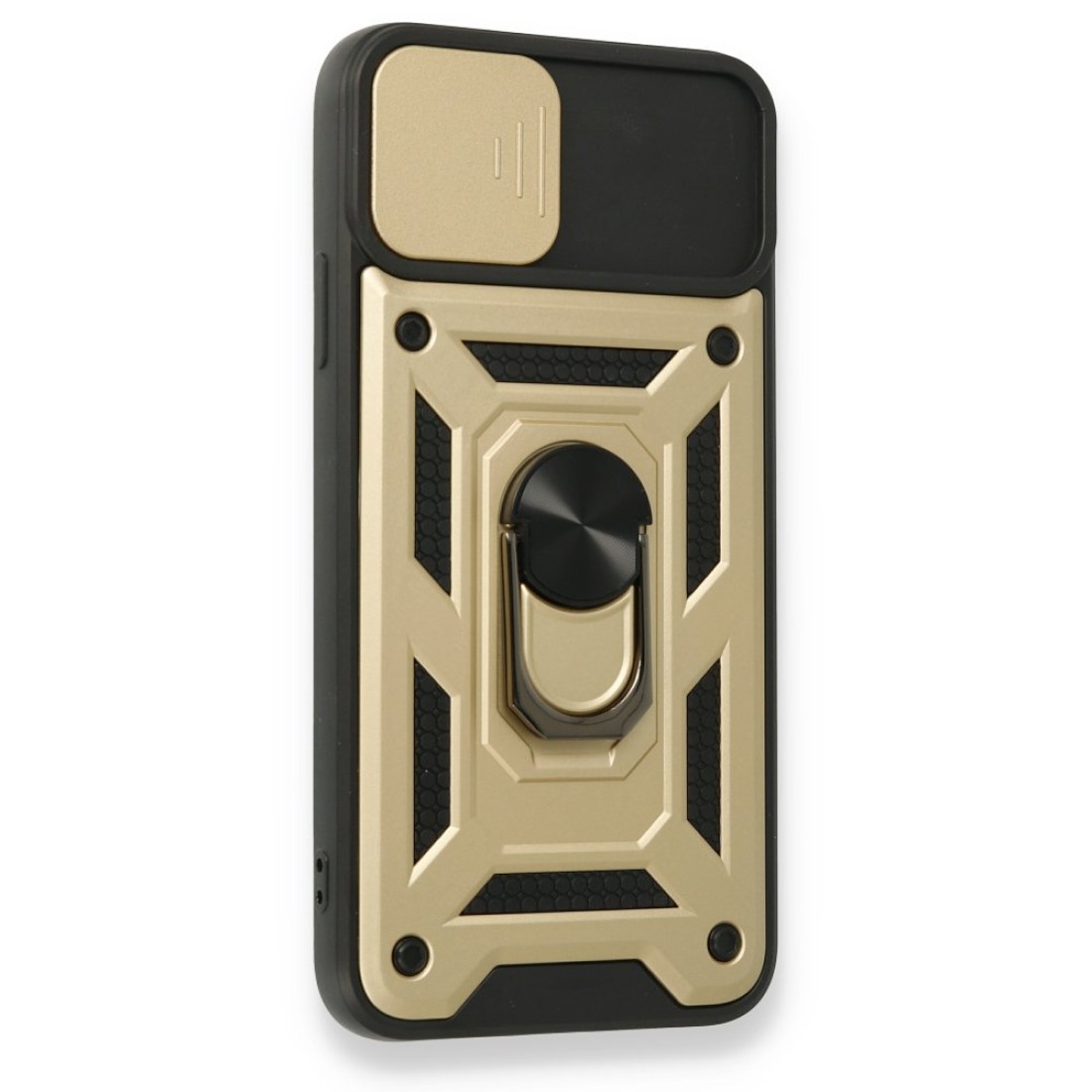 iPhone 11 Pro Kılıf Pars Lens Yüzüklü Silikon - Gold