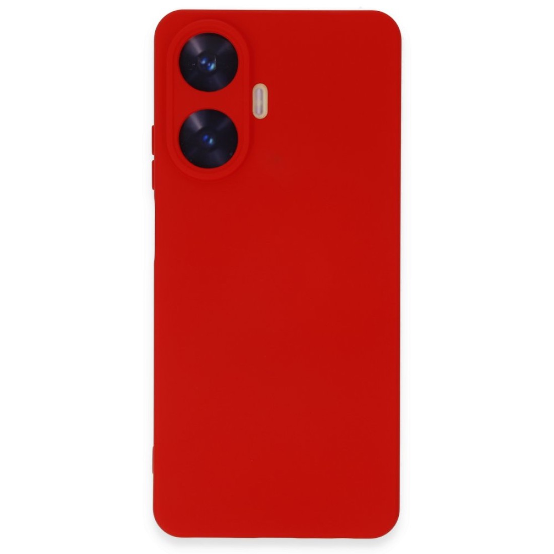  Realme C55 Kılıf Nano içi Kadife Silikon - Kırmızı