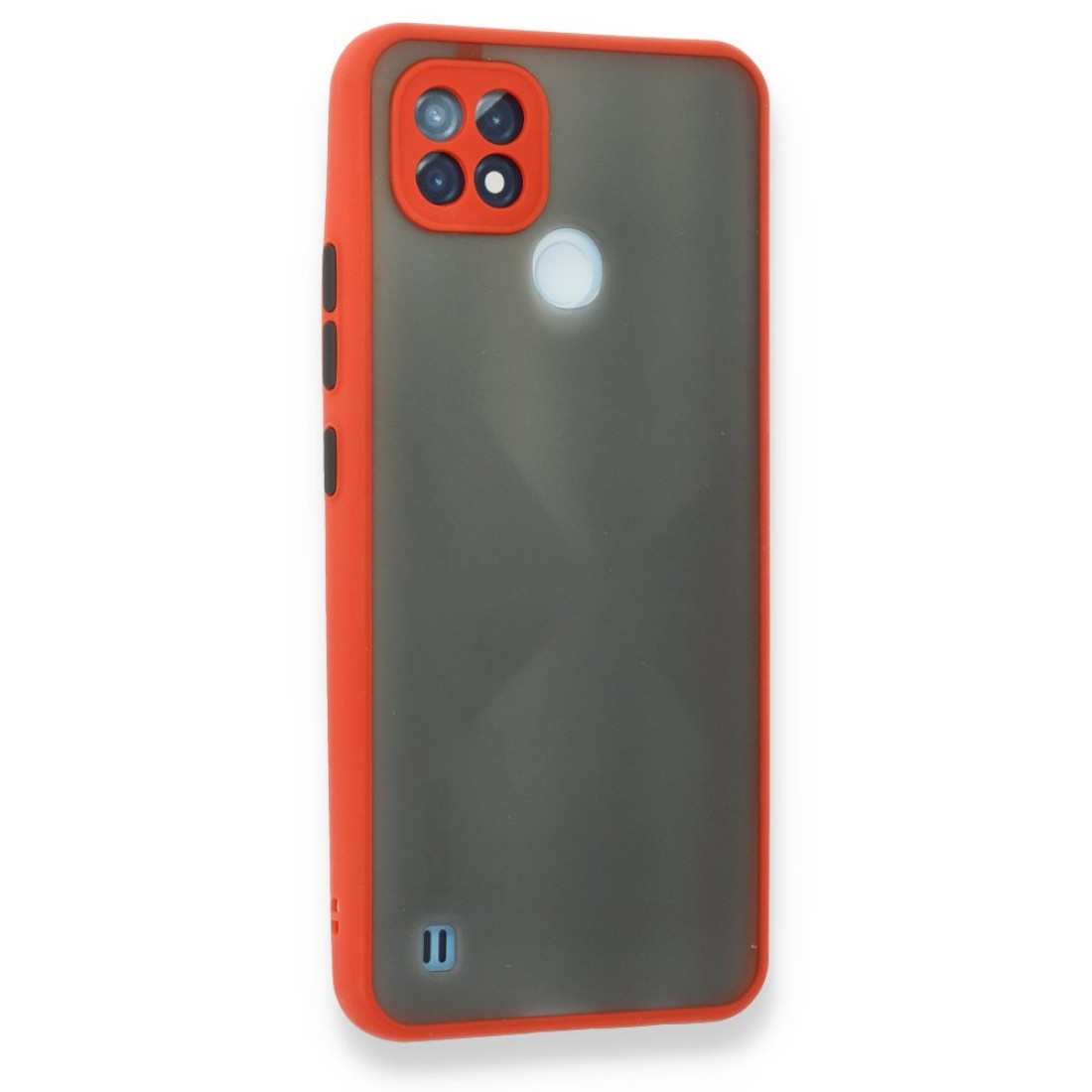  Realme C21 Kılıf Montreal Silikon Kapak - Kırmızı