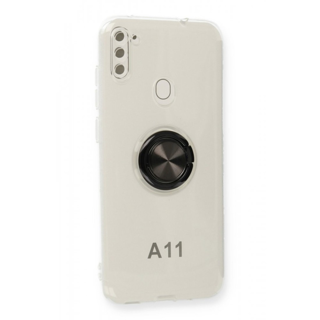 Samsung Galaxy A11 Kılıf Gros Yüzüklü Silikon - Siyah Samsung Galaxy A11 Kılıf Gros Yüzüklü Silikon - Siyah