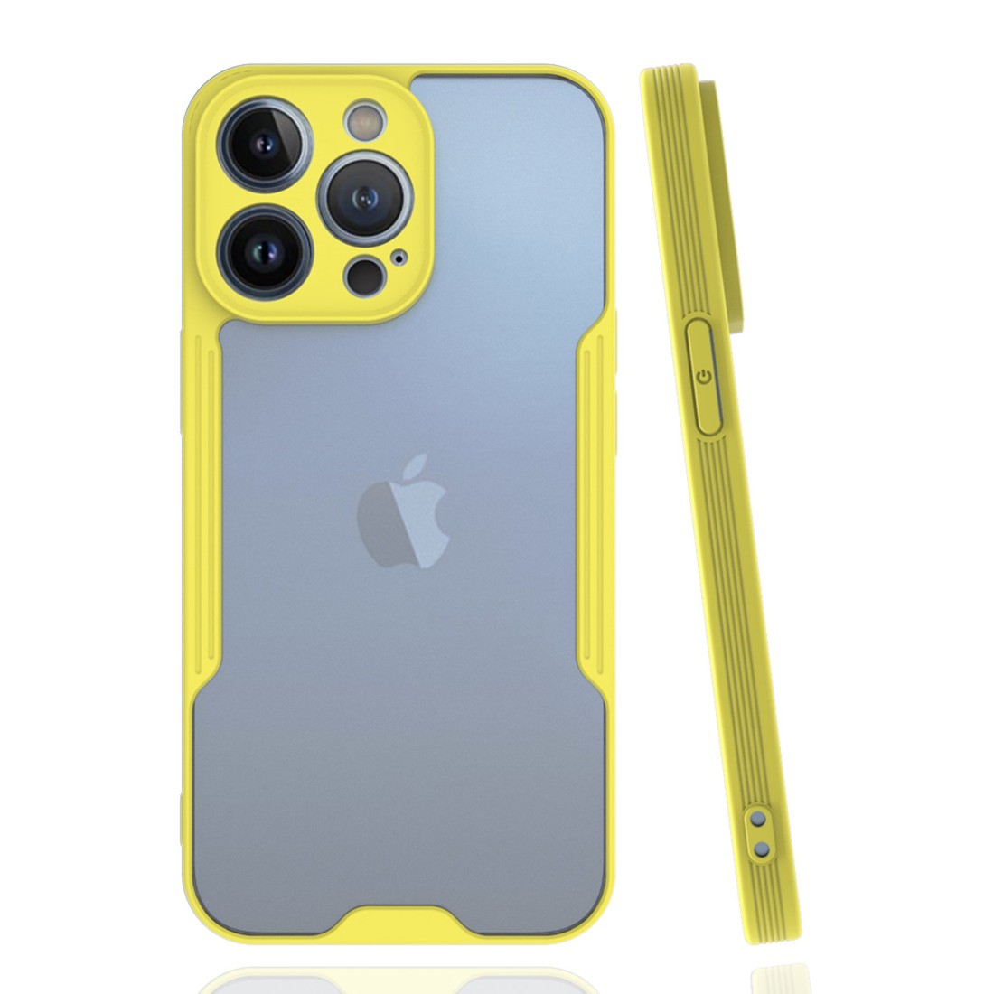  iPhone 14 Pro Kılıf Platin Silikon - Sarı