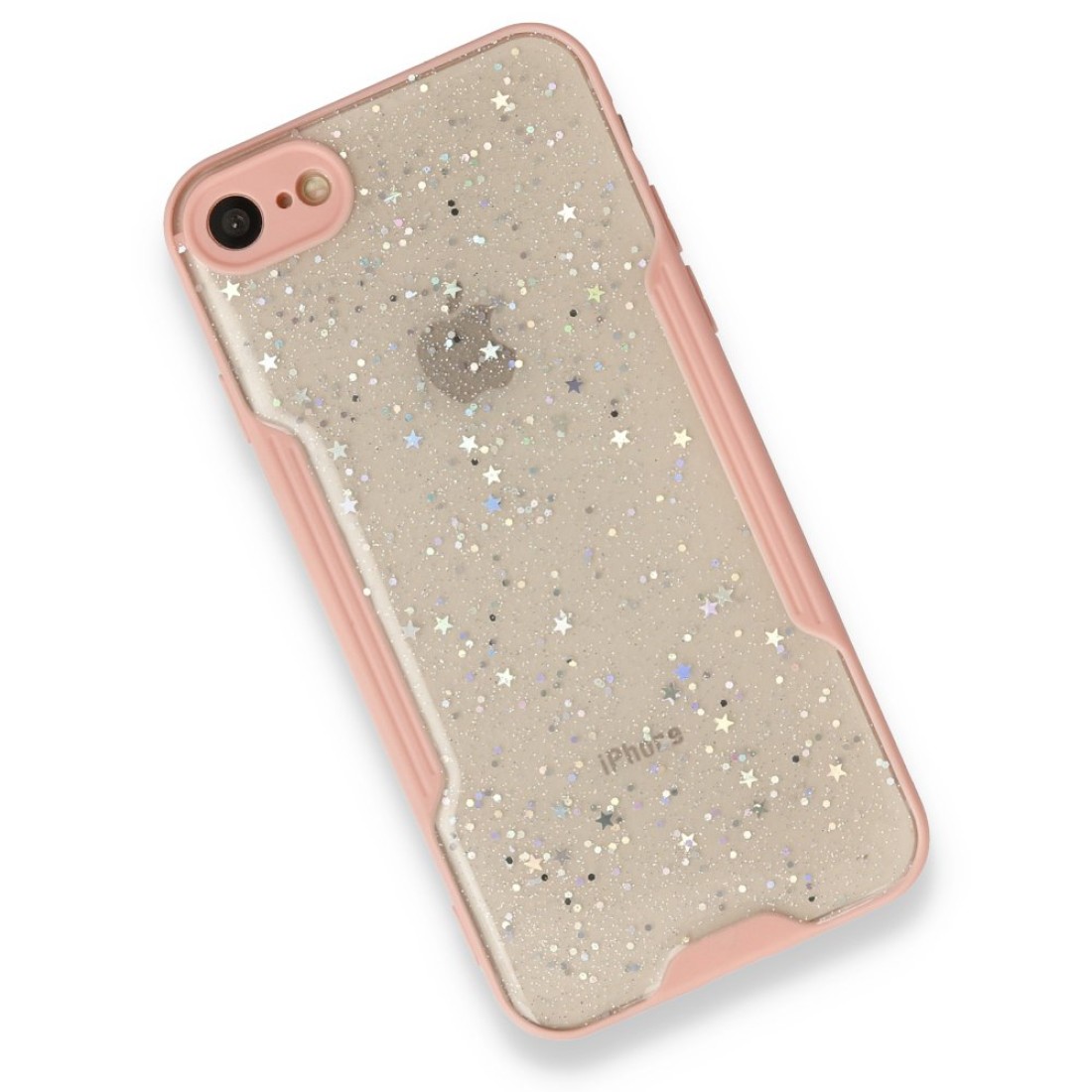 iPhone 7 Kılıf Platin Simli Silikon - Pembe iPhone 7 Kılıf Platin Simli Silikon - Pembe