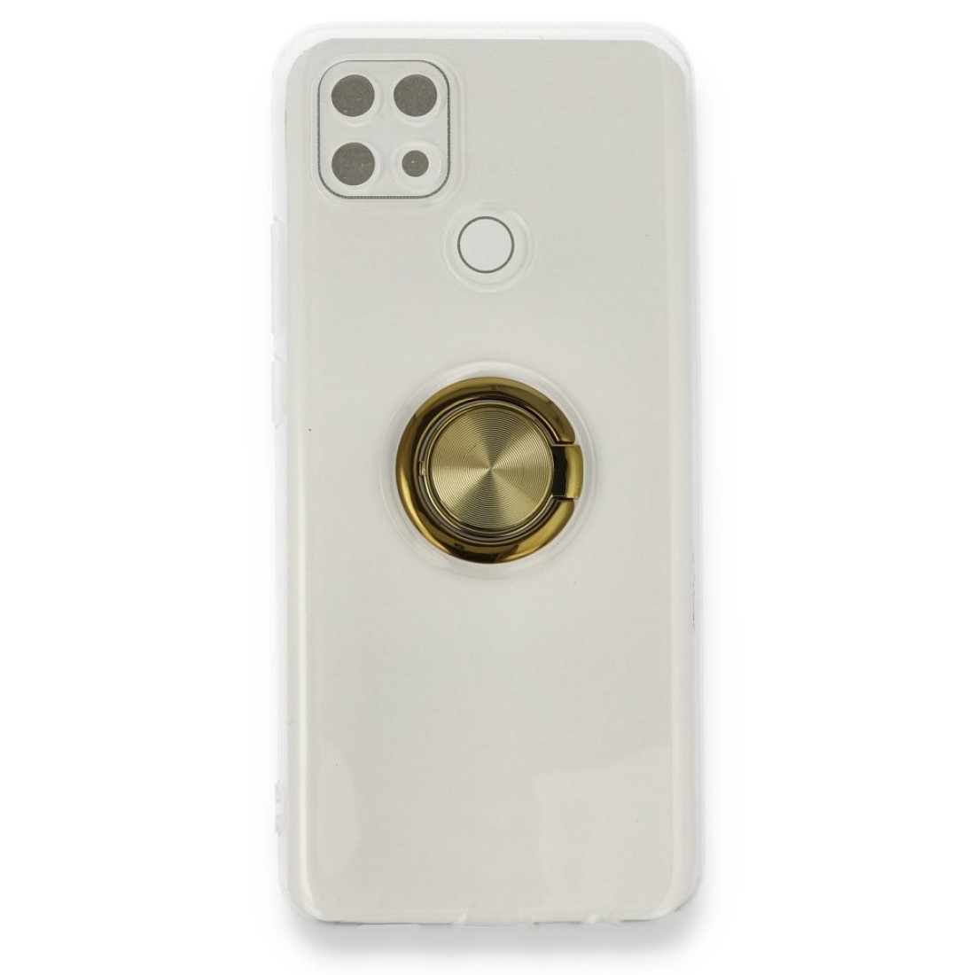 Oppo A15S Kılıf Gros Yüzüklü Silikon - Gold