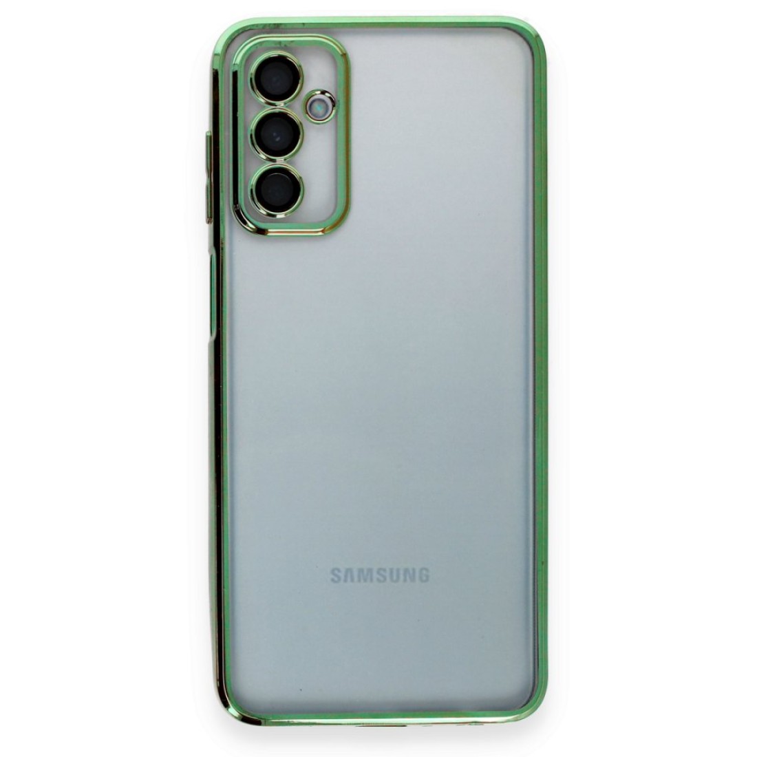 Samsung Galaxy M23 Kılıf Razer Lensli Silikon - Yeşil Samsung Galaxy M23 Kılıf Razer Lensli Silikon - Yeşil