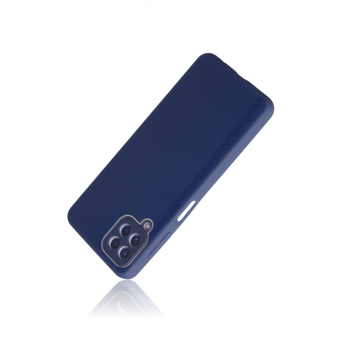 Samsung Galaxy M32 Kılıf Glass Kapak - Lacivert Samsung Galaxy M32 Kılıf Glass Kapak - Lacivert