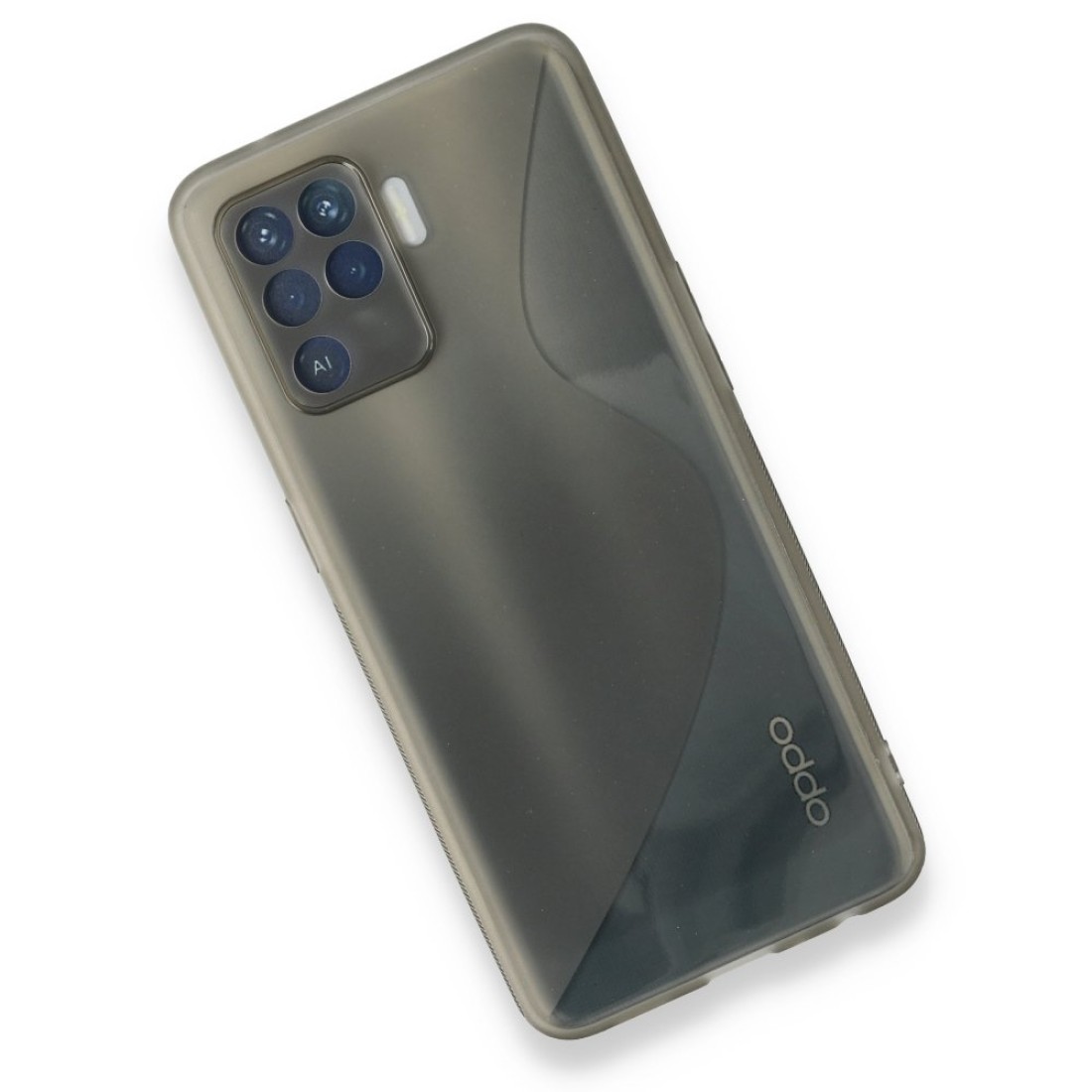  Oppo Reno 5 Lite Kılıf S Silikon - Gri