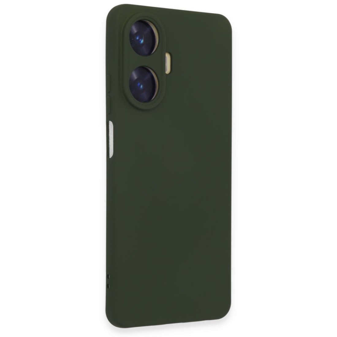  Realme C55 Kılıf Nano içi Kadife Silikon - Koyu Yeşil