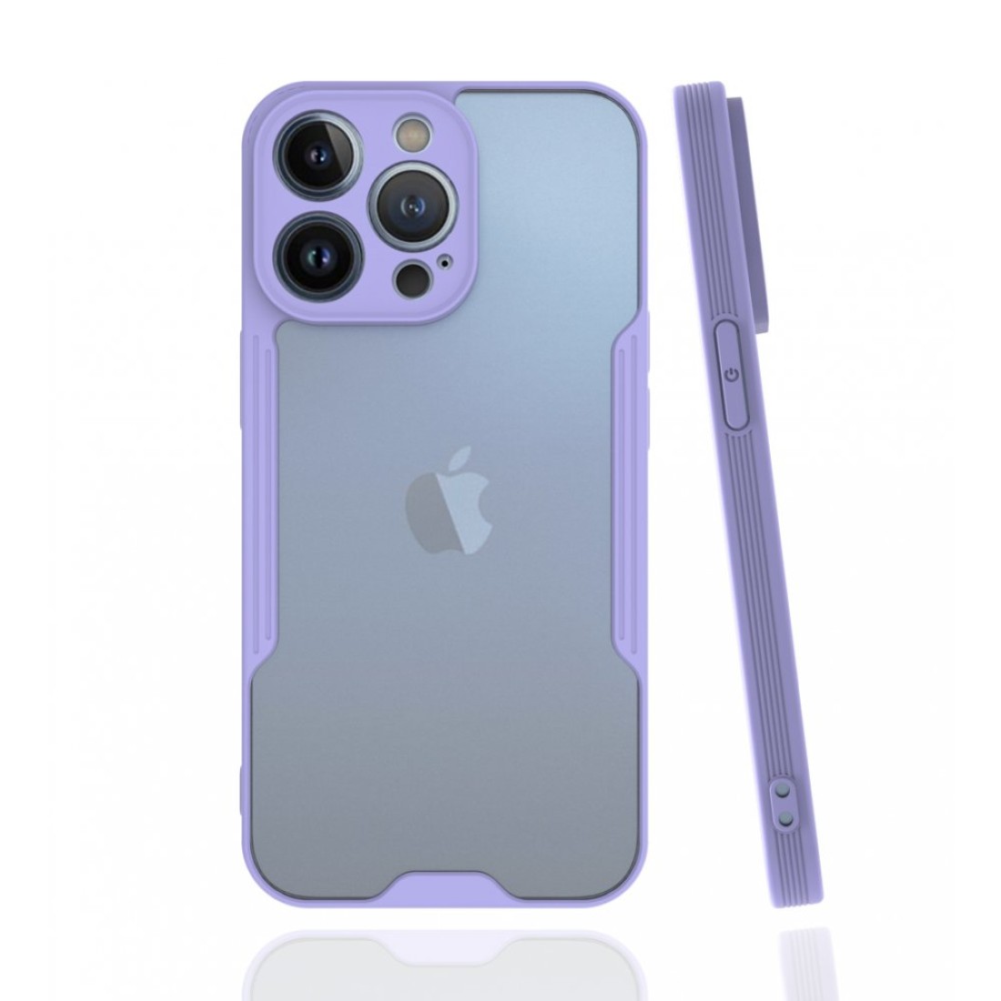  iPhone 13 Pro Max Kılıf Platin Silikon - Lila