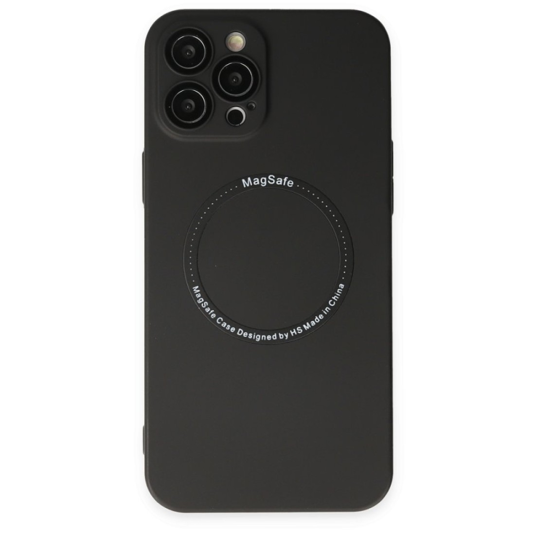  iPhone 12 Pro Kılıf Jack Magneticsafe Lens Silikon - Siyah
