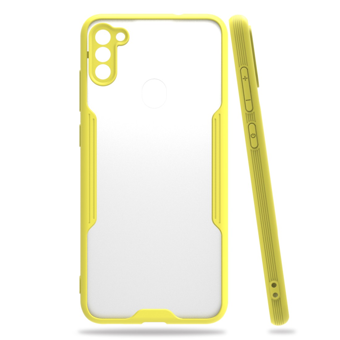 Samsung Galaxy M11 Kılıf Platin Silikon - Sarı