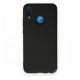  Huawei P20 Lite Kılıf Nano içi Kadife Silikon - Siyah