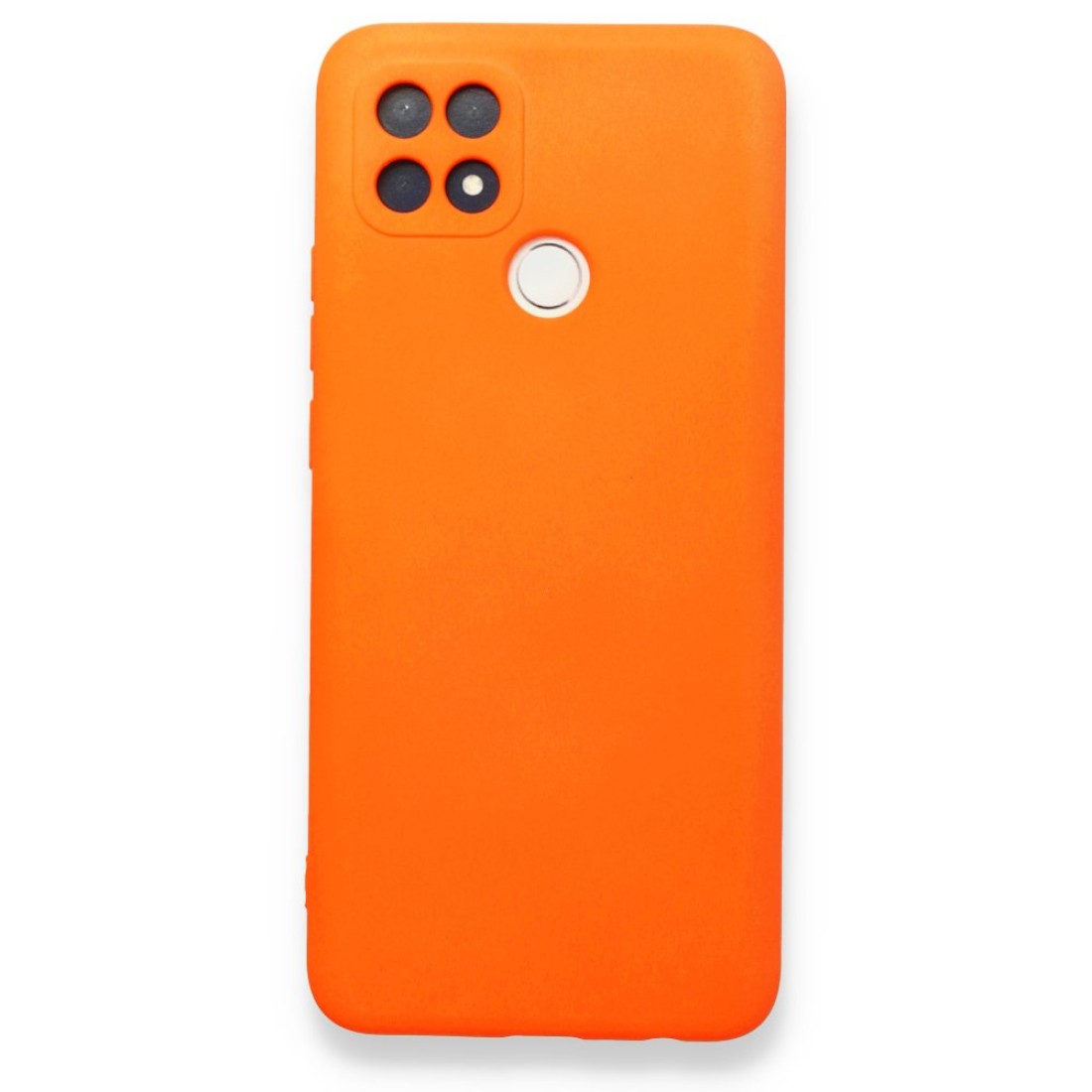  Oppo A15S Kılıf Nano içi Kadife Silikon - Turuncu