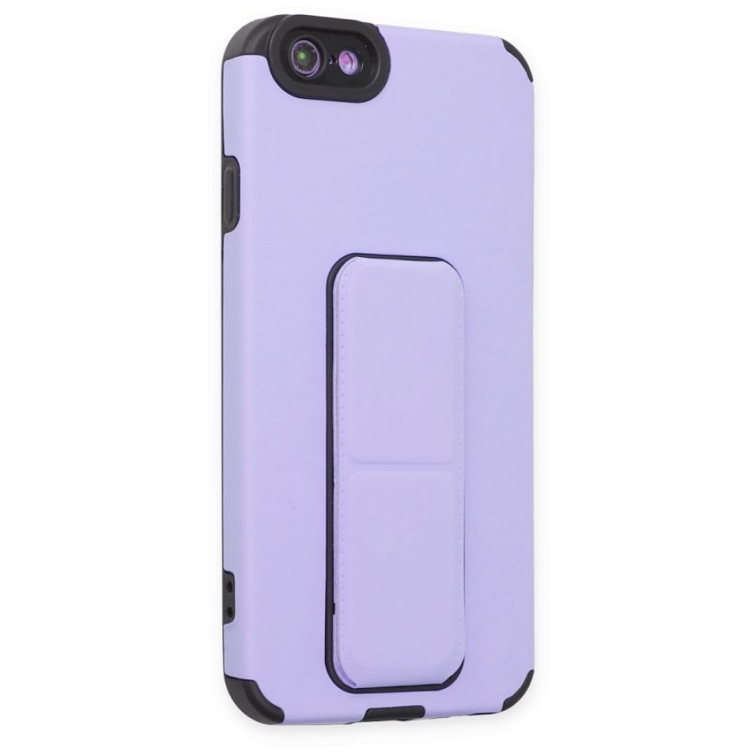  iPhone 6 Kılıf Mega Standlı Silikon - Lila