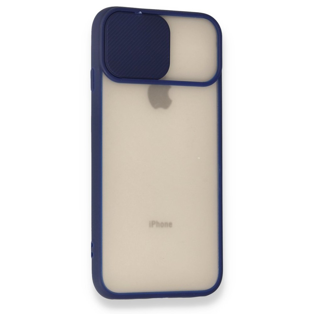 iPhone 7 Kılıf Palm Buzlu Kamera Sürgülü Silikon - Lacivert iPhone 7 Kılıf Palm Buzlu Kamera Sürgülü Silikon - Lacivert