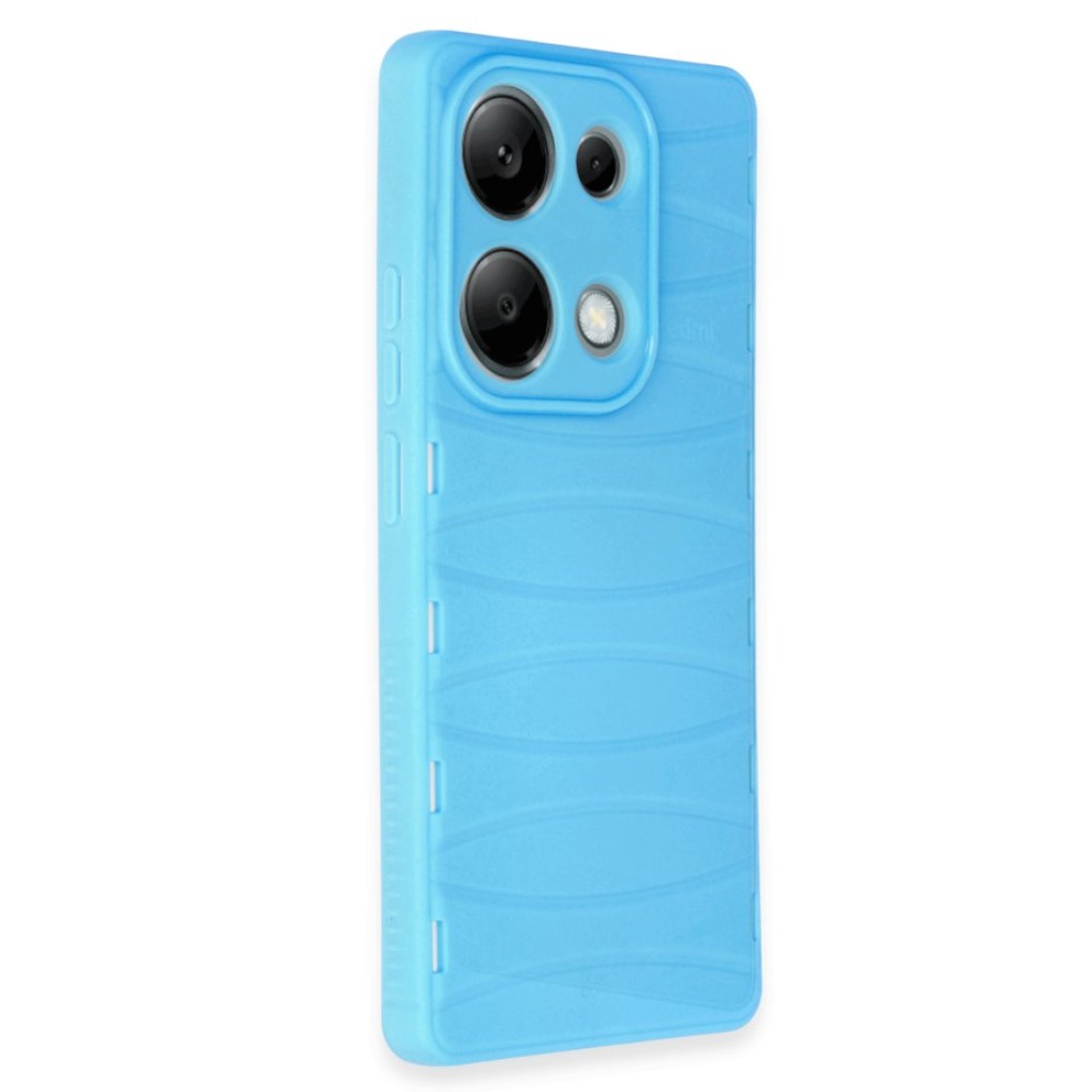  Xiaomi Poco M6 Pro 4G Kılıf Bibercas Silikon Kapak - Mavi
