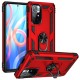  Xiaomi Redmi Note 11T Kılıf Sofya Yüzüklü Silikon Kapak - Kırmızı